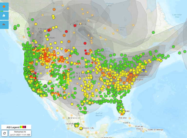 Wildfire Smoke Reaches the Eastern Seaboard - Piera Systems